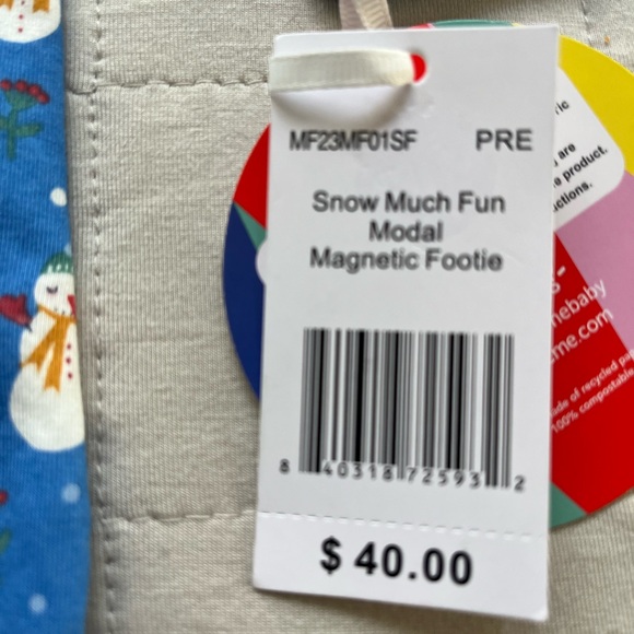 Magnetic Me NEW Preemie Footie Blue Snownen Penguin up to 5lbs Preemie - Picture 9 of 12